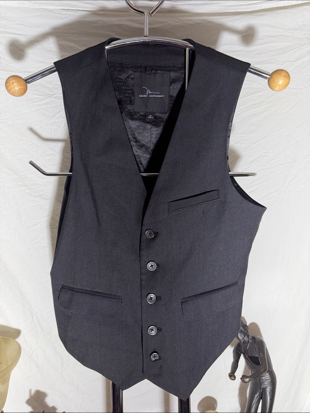Marc Anthony Black Men's Formal Vest